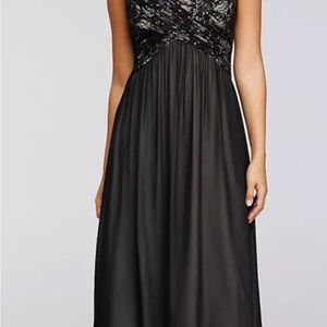 Signature by Sangria Black Lace Maxi Dress